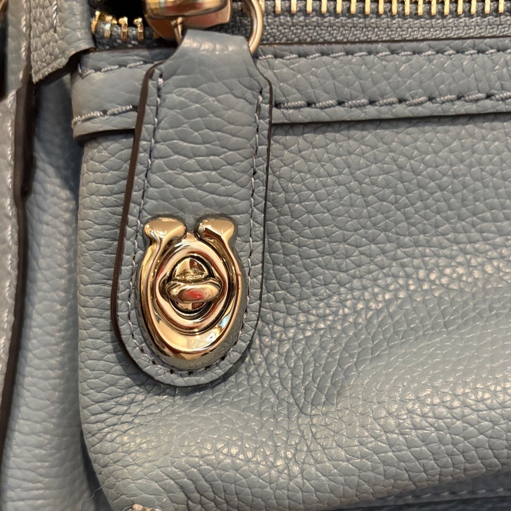 Coach Chic Blue Leather Backpack - image 2